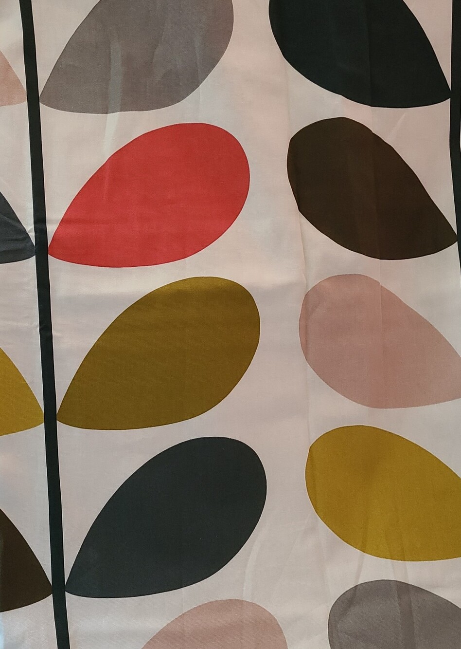 Orla Kiely Multicolor Mid-Century Leaf Pattern Curtains